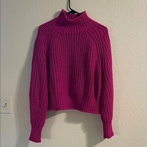H&M Fuchsia Mock Neck Sweater